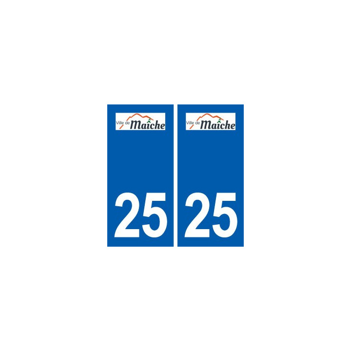 25 Maîche logo autocollant plaque stickers