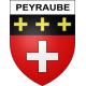 Pegatinas escudo de armas de Peyraube adhesivo de la etiqueta engomada