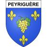 Pegatinas escudo de armas de Peyriguère adhesivo de la etiqueta engomada