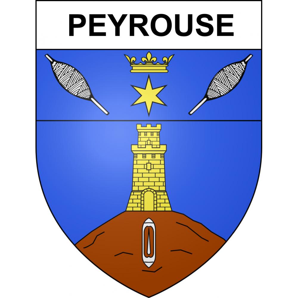 Pegatinas escudo de armas de Peyrouse adhesivo de la etiqueta engomada