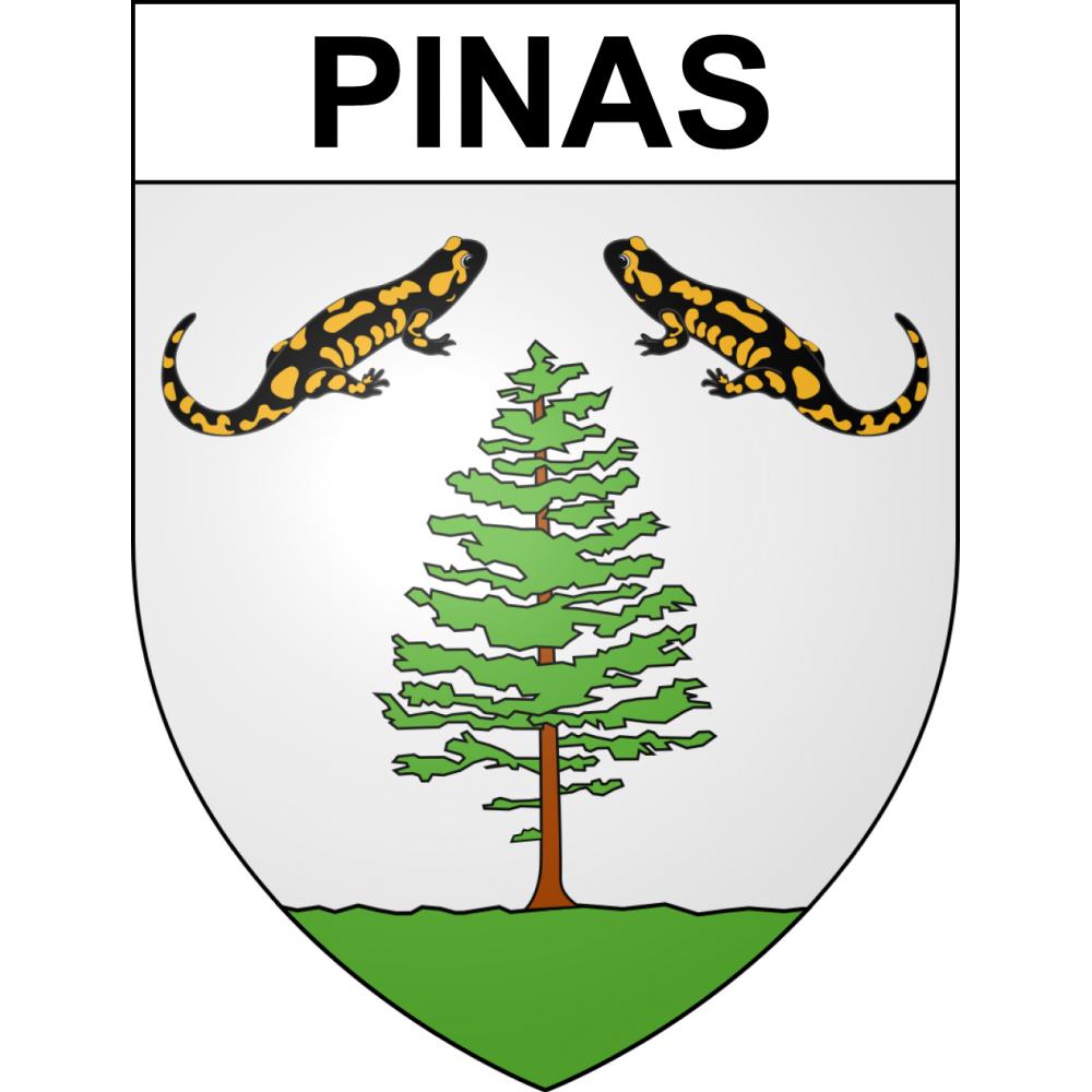 Pinas 65 ville sticker blason écusson autocollant adhésif