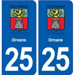 25 Ornans blason autocollant plaque stickers
