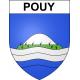 Stickers coat of arms Pouy adhesive sticker
