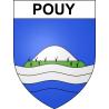 Pouy Sticker wappen, gelsenkirchen, augsburg, klebender aufkleber