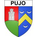 Pegatinas escudo de armas de Pujo adhesivo de la etiqueta engomada