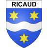 Pegatinas escudo de armas de Ricaud adhesivo de la etiqueta engomada
