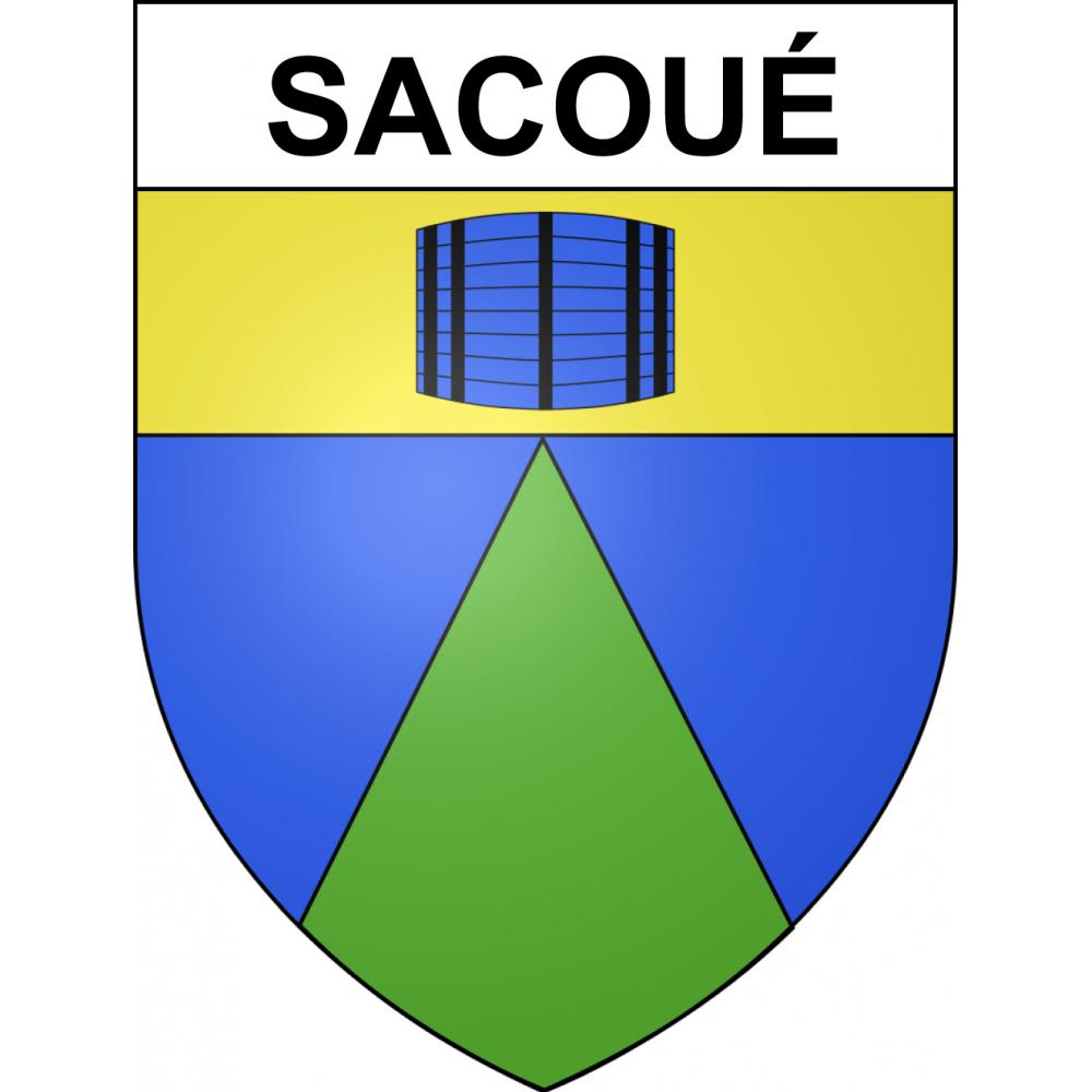 Sacoué Sticker wappen, gelsenkirchen, augsburg, klebender aufkleber