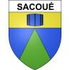 Sacoué 65 ville sticker blason écusson autocollant adhésif