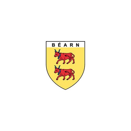 Béarn blason ovale autocollant adhésif