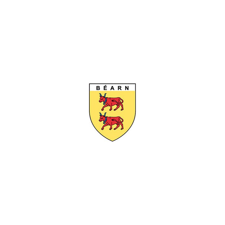 Béarn blason ovale autocollant adhésif