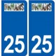 25 Ornans logo autocollant plaque stickers