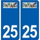 25 Ornans logo autocollant plaque stickers