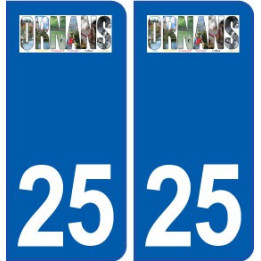 25 Ornans logo autocollant plaque stickers