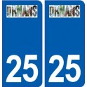 25 Ornans logo autocollant plaque stickers