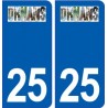 25 Ornans logo autocollant plaque stickers