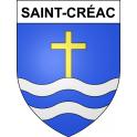 Pegatinas escudo de armas de Saint-Créac adhesivo de la etiqueta engomada