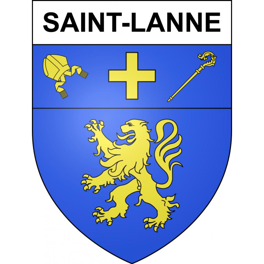 Pegatinas escudo de armas de Saint-Lanne adhesivo de la etiqueta engomada