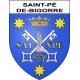 Pegatinas escudo de armas de Saint-Pé-de-Bigorre adhesivo de la etiqueta engomada