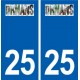 25 Ornans logo autocollant plaque stickers