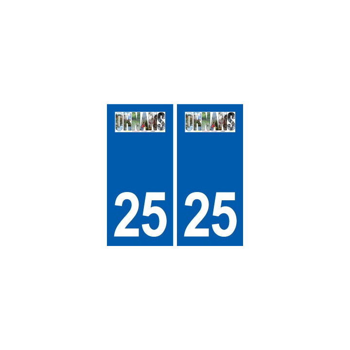 25 Ornans logo autocollant plaque stickers