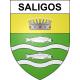 Pegatinas escudo de armas de Saligos adhesivo de la etiqueta engomada