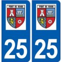 25 Pont-de-Roide logo autocollant plaque stickers