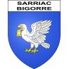 Pegatinas escudo de armas de Sarriac-Bigorre adhesivo de la etiqueta engomada