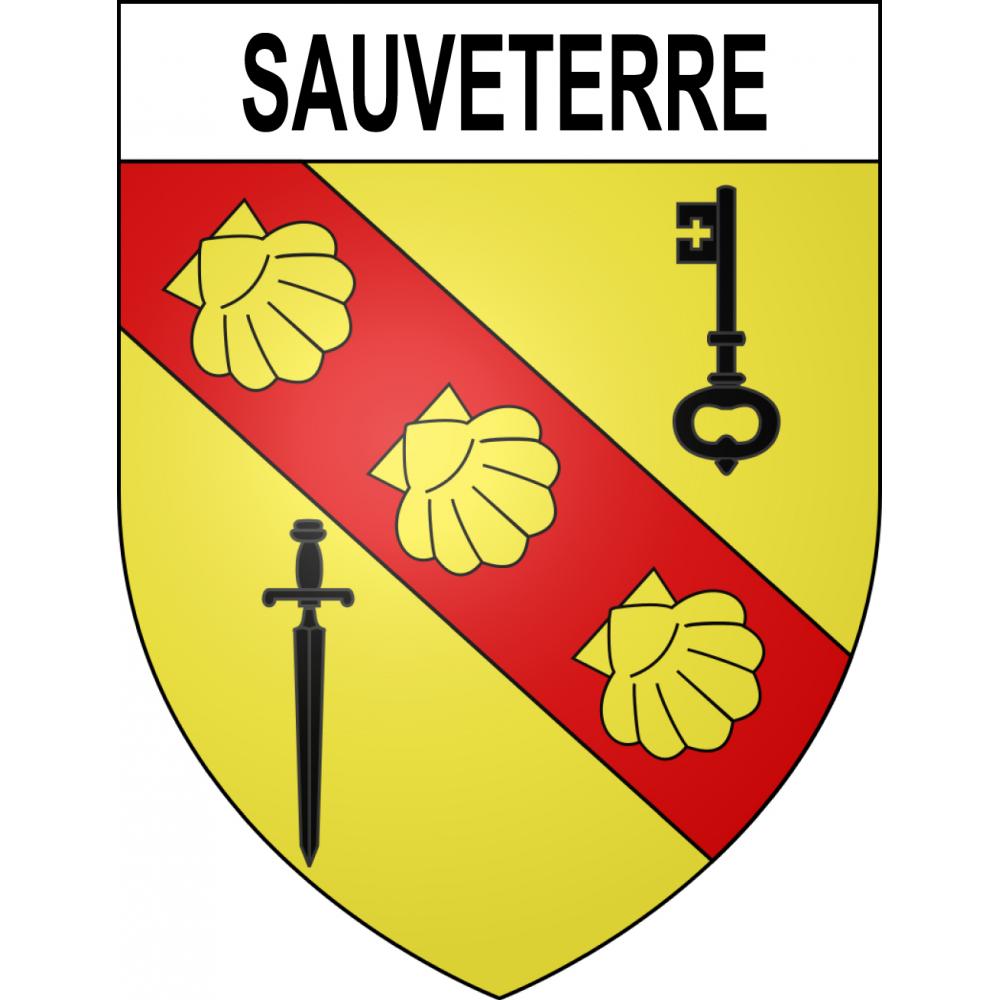 Pegatinas escudo de armas de Sauveterre adhesivo de la etiqueta engomada