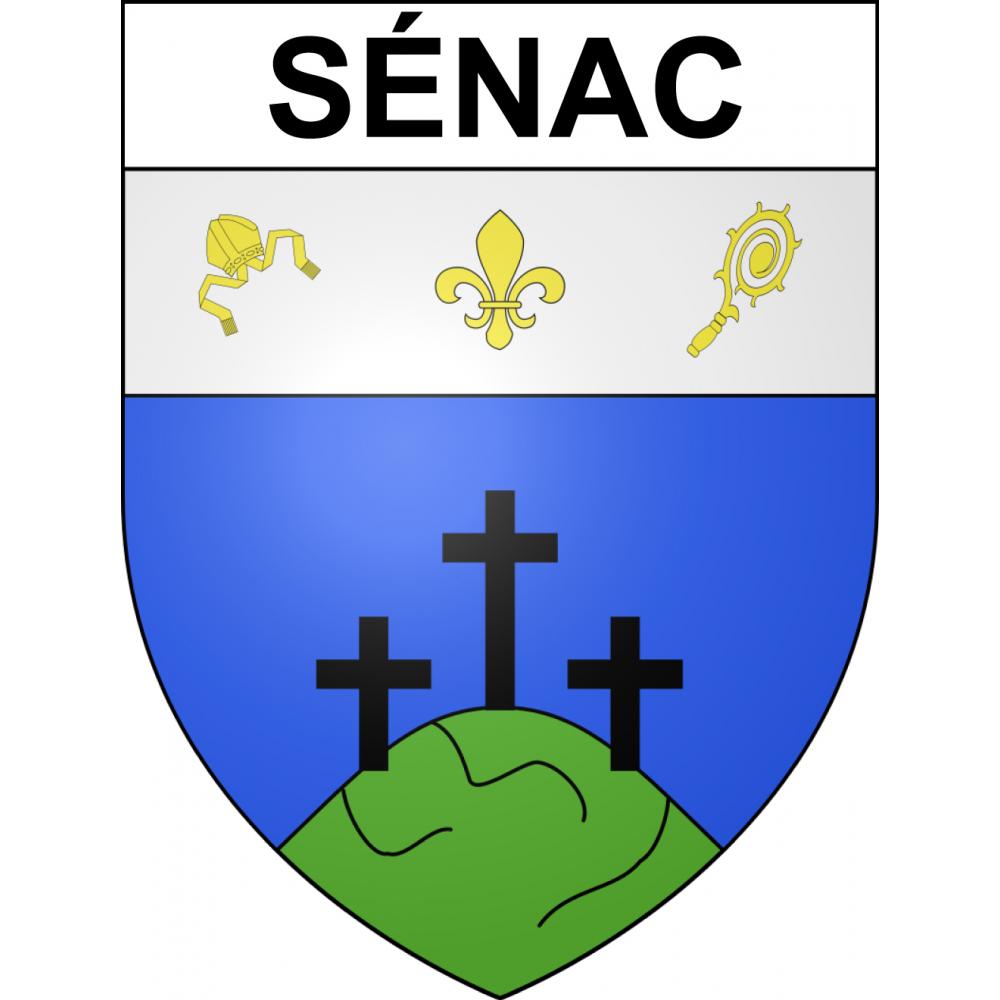 Sénac 65 ville sticker blason écusson autocollant adhésif