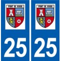 25 Pont-de-Roide logo autocollant plaque stickers