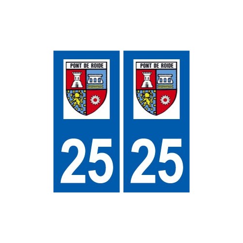 25 Pont-de-Roide logo autocollant plaque stickers