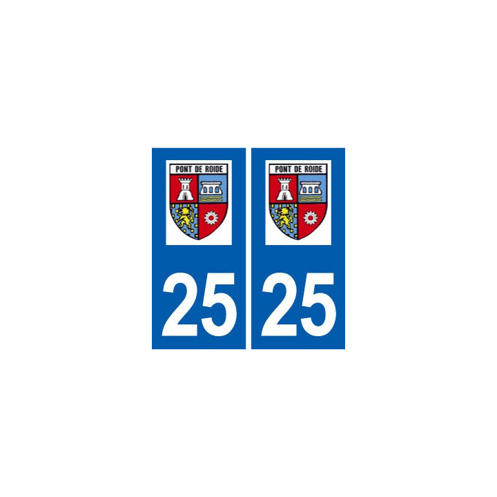 25 Pont-de-Roide logo autocollant plaque stickers