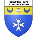 Pegatinas escudo de armas de Sère-en-Lavedan adhesivo de la etiqueta engomada