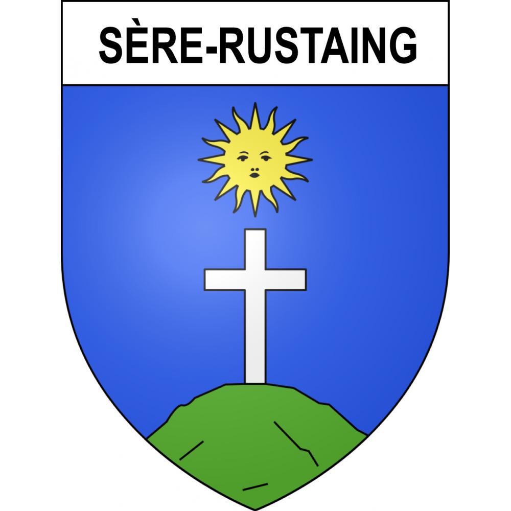 Pegatinas escudo de armas de Sère-Rustaing adhesivo de la etiqueta engomada