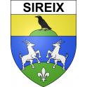 Pegatinas escudo de armas de Sireix adhesivo de la etiqueta engomada