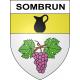 Pegatinas escudo de armas de Sombrun adhesivo de la etiqueta engomada