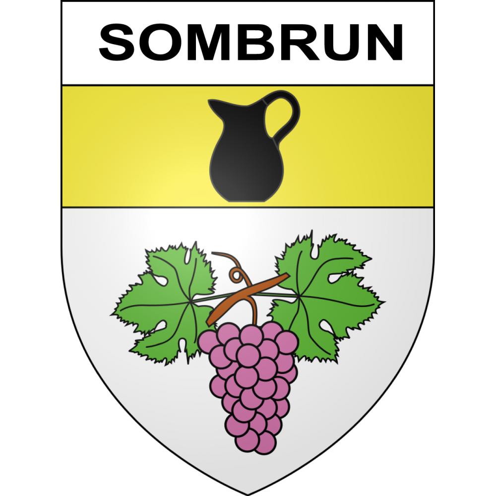 Pegatinas escudo de armas de Sombrun adhesivo de la etiqueta engomada