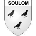 Soulom Sticker wappen, gelsenkirchen, augsburg, klebender aufkleber