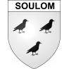 Pegatinas escudo de armas de Soulom adhesivo de la etiqueta engomada