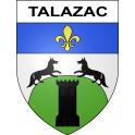 Pegatinas escudo de armas de Talazac adhesivo de la etiqueta engomada
