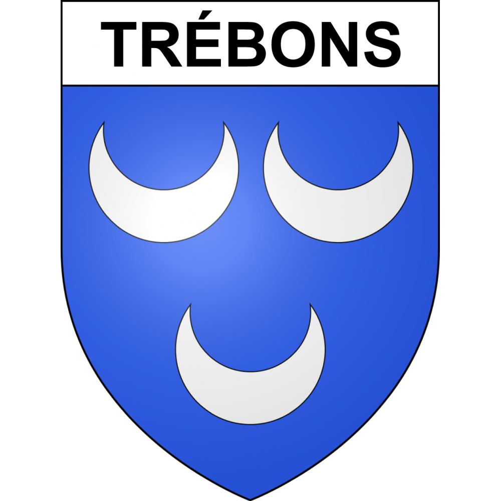 Pegatinas escudo de armas de Trébons adhesivo de la etiqueta engomada