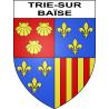Pegatinas escudo de armas de Trie-sur-Baïse adhesivo de la etiqueta engomada