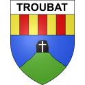 Stickers coat of arms Troubat adhesive sticker