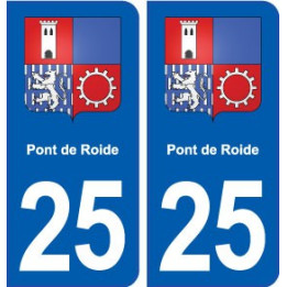 25 Pont-de-Roide blason autocollant plaque stickers