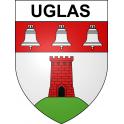 Uglas 65 ville sticker blason écusson autocollant adhésif