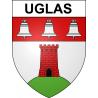 Uglas Sticker wappen, gelsenkirchen, augsburg, klebender aufkleber