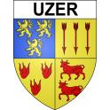 Pegatinas escudo de armas de Uzer adhesivo de la etiqueta engomada