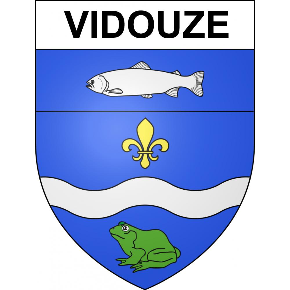 Pegatinas escudo de armas de Vidouze adhesivo de la etiqueta engomada