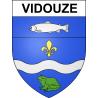 Pegatinas escudo de armas de Vidouze adhesivo de la etiqueta engomada