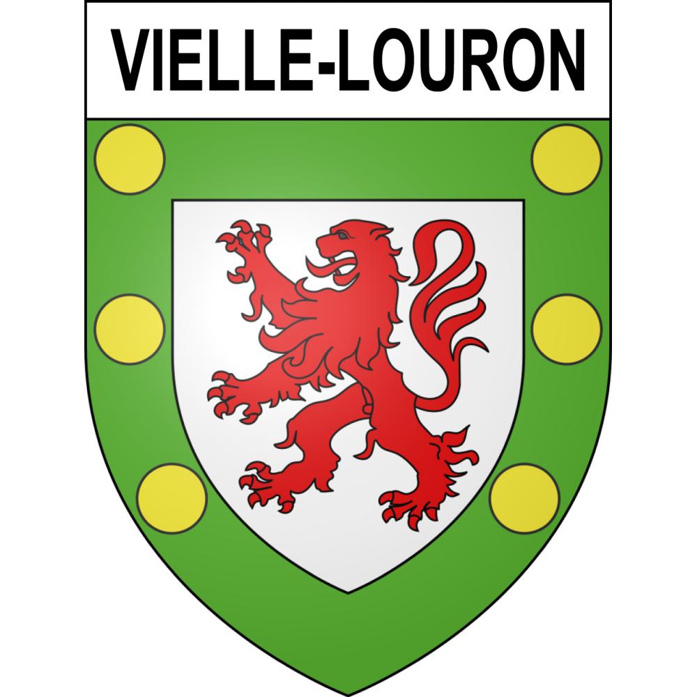 Vielle-Louron 65 ville sticker blason écusson autocollant adhésif